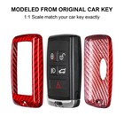 T-carbon Key Fob Cover Compatible With Landrover carbon Fiber Red 