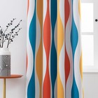 Blackout Curtains 84 Inch Long 2 Panels Set Wave Grommet Bedroom Blackout Curtai