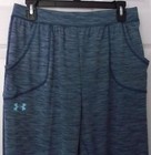 Under Armour Girls  Blue Space Dyed Pants - Heatgear - Large  16  -new With Tags