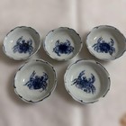 Kutaniyaki Suda Seika Crab Pattern Small Plates Set Of 5  Ceramic  Vintage