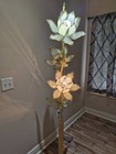 Antique Vintage Lotus Lamp   Four Tear Floor Stand 
