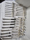 Vintage Oneida Heirloom Sterling Silver Damask Rose Flatware Set 40 Pieces