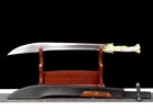 Wushu Broadsword Cosplay Saber Dragon Dao Manganese Steel Blade Leather Sheath