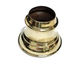 4 X B9 Solid Brass Bed Feet   Bed Knobs     2  Open Round Spun Brass    antique Bed