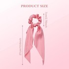 10 Pack Colorful Solid Satin Long Hair Ribbons Knotted Hair Bows Long Tails Scru