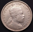 Ethiopia 1 4 Birr Menelik Il Km 14 1889  1897  A