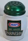 Vtg Kraft 100  Grated Parmesan Cheese  Jar Ric-6 Green Metal Lid Ceramic