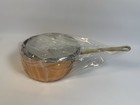 Vintage Copper Pot Sauce Pan Lid 5 5    Brass Handle Made In Portugal Famenorte