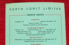 1947 Northern Pacific Railroad Menu Np Railway Counter Service North Coast Limit