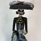 Artisan Crafted La Catrina Dia De Los Muertos Ceramic Day Of The Dead Statue Art