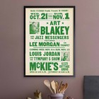 Art Blakey - Lee Morgan - Louis Jordan Jazz Poster - Mckie s - 1964