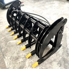 72 root Rake Clam Grapple With Teeth Attachment Skid Steer Bobcat Quick Attach