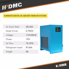 Refrigerated Air Dryer For 15-20hp Rotary Screw Compressor Compressed 70cfm 110v