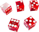 Casino Dice Set Of 5  19mm Grade Aaa Acrylic With Razor Edges  Red