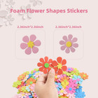Foam Flower Shapes Stickers 160 Pcs For Craft Projects Diy Home Decor