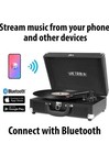 Vintage 3-speed Bluetooth Portable Suitcase Record Player With Built-in