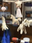 Mud Pie Felt Unicorn Mobile Nursery Baby Crib Mobile In Pink White