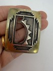 Native American Brooch Delmar Lamson Hopi Sunray Cut Out Signed Silver