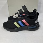 Adidas Shoes Kids Racer Tr23 K Size 5 Black Colorful 3 Stripe Athletic Sneakers