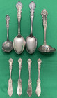 8 Pc 1906 Charter Oak Silverplated Flat Butters  Spoons  Ladle  1847 Rogers Bros