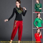 Chinese Traditional Tops Cotton Lady Floral Embroidery Shirt Blouse Ethnic Retro