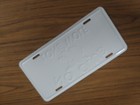 No Club Lone Wolf Metal License Plate Auto Tag Embossed Black On Silver  376