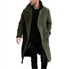 Mens Winter Woolen Trench Coat Business Overcoat Thick Warm Long Jacket Top Coat