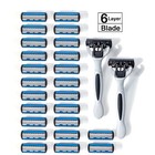 24 Stainless Steel 6 Blades Shaving Disposable Razors With 2 Handles For Men