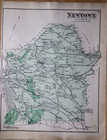 Rare Antique 1873 Plat Map   Newtown Township In Queens County  New York