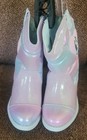 Toddler Girls Shoe Size 7 Bluey Glitter Purple And Blue Side Zip Cowgirl Boots
