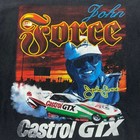 90s Vintage John Force Graphic Tee Mens Xl Nhra Drag Racing Shirt Faded Black