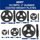 Xprt Fitness Olympic Weight Plates 2 5-45lb Rubber Coated Triple-grip Home Gym W