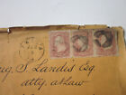 Us 1860 s Cover Philadelphia Pa Fancy Cancel Circles Stamps  65 X 3