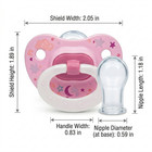 Nuk 12 Orthodontic Pacifiers 6-18 Months    glow In The Dark Blue  Bpa Free 4-pack