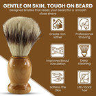 2-pack Wood Handled Badger Hair Shaving Brush For Use With