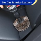 Horse Hair Brush For Drill  For Leather  Car Interior  Car Wheel  Upholstery  Fu