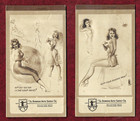 2 Vintage Earl Macpherson Pinup 1945 Calendar Notebooks Leatherette Case Used