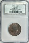1723 Wood s Hibernia Halfpenny - Martin 4 57-gc 13  W-13120     Ncs Fine Details
