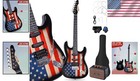 39  Full-size Electric Guitar Starter Kit With 5w Amp   Accessories - U s  Flag