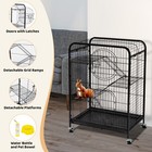 37 Inch Metal Ferret And Chinchilla Cage With Ramps And Feeders For Small Pets
