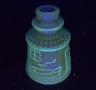 Vintage Wheaton N j  Cobalt Blue Uranium Uv Cape May Bitters Glass Bottle 3 5 In