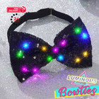 Jonky Light Up Bow Tie Sequin Bowtie For Adult 14  8cm 5 5  3 14inch  Black