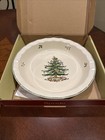 Spode Christmas Tree Pie Dish Ceramic Holiday Plate 10    Original Box