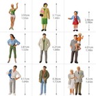 30pcs Different Poses Model Train O Scale 1 43 Standing Painted Figures People