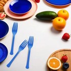 Elegant Bright Royal Blue Plastic Fork  pack Of 20  - Eco-friendly