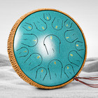 Steel Tongue Drum - 14 Inch 15 Notes Tongue Drum C Majoy Malachite Green