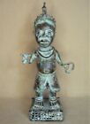 Antique Bronze Benin Ife Oba King African Carving Statue Rare  