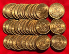  t7 Great Britain 50 Coins From Mint Bag - 1 2 Penny 1967 Elizabeth Ii Red Unc
