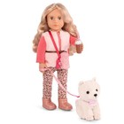 Our Generation Kinsley   Kenzi 18  Doll   Pet Puppy Set