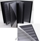 16 Page Black Hardcover Stamp Stock Book Black Pages Double Glassine 9 Strips